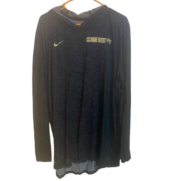 Nike XL Tall hooded wake forest long sleeve charcoal gray - Picture 1 of 7